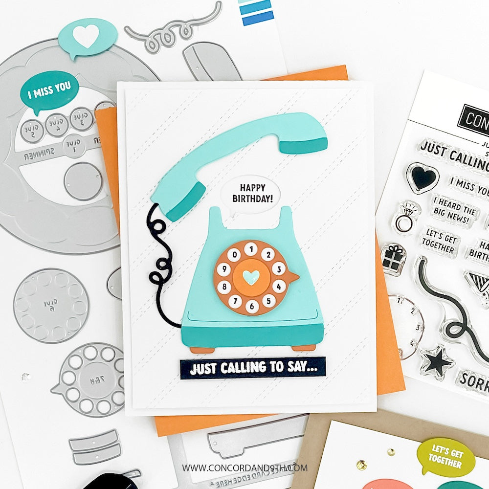 Concord & 9th Just Calling Clear Stamp Set 12061 birthday