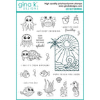Gina K Designs Just Keep Swimming Clear Stamps and Dies Bundle gkdie0422 stamps only