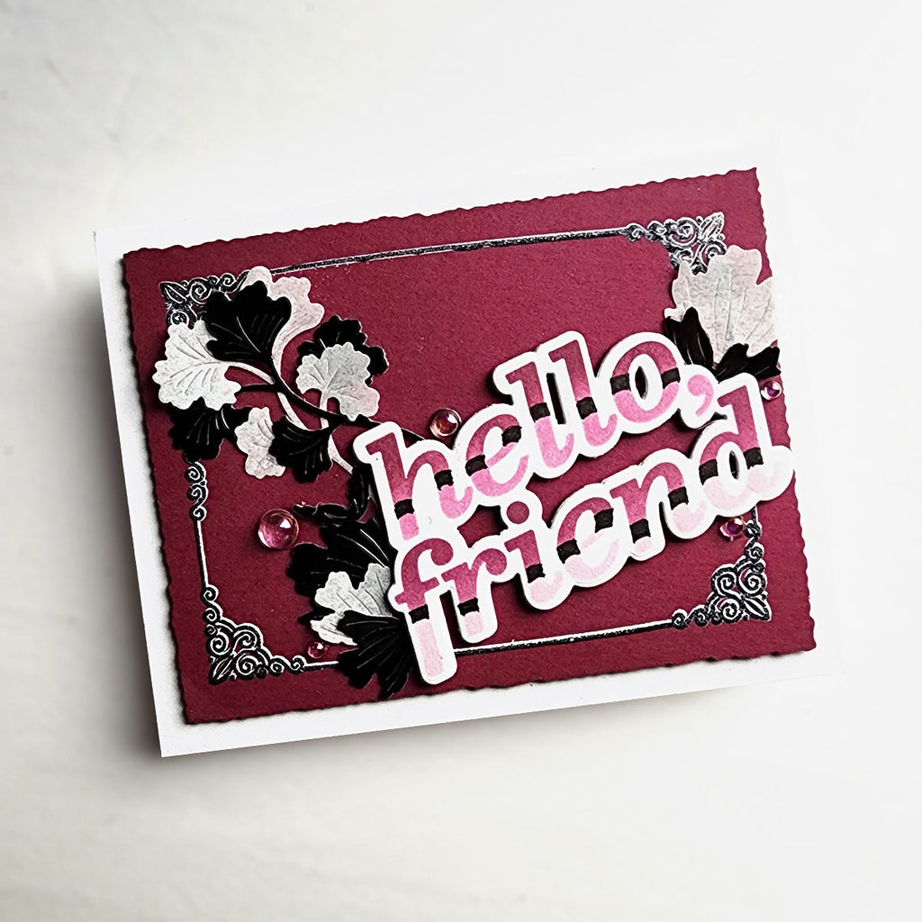 Simon Says Stencils Just My Type Friend 1015stc Sweetheart Friend Card