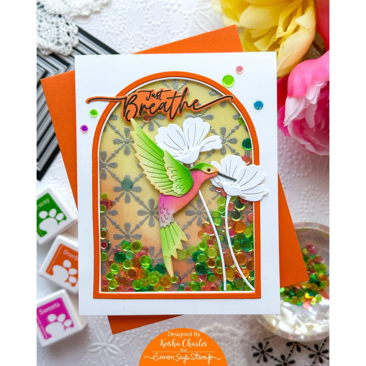 Simon Says Stamp Just Breathe Wafer Dies 1111sdc Sunny Vibes Just Breathe Card | color-code:ALT02