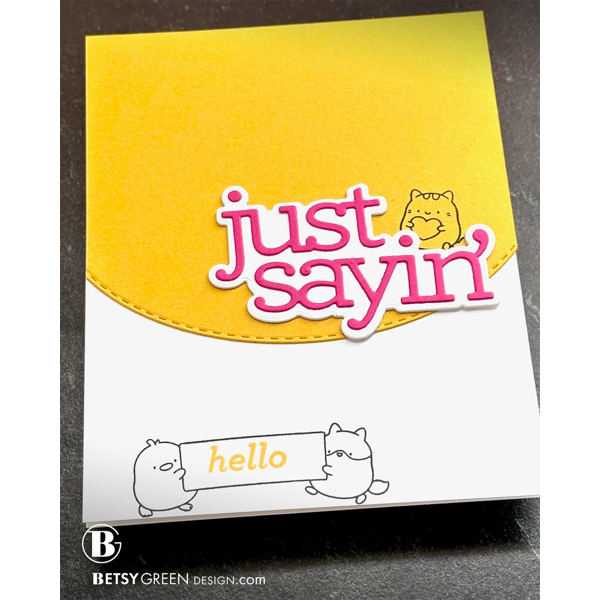 CZ Design Just Sayin Wafer Dies czd278c DieCember Just Sayin Card