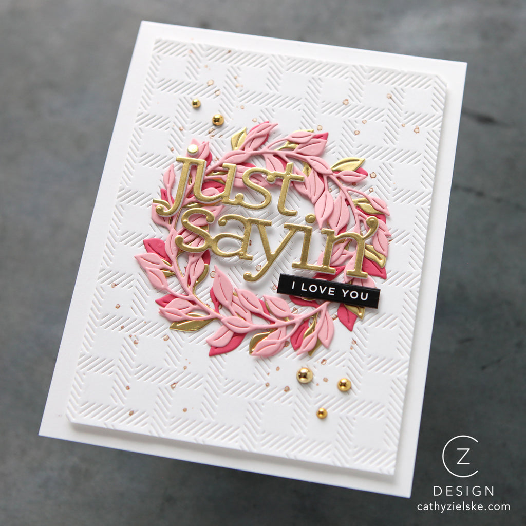CZ Design Just Sayin Wafer Dies czd278c DieCember Just Sayin Card | color-code:ALT01