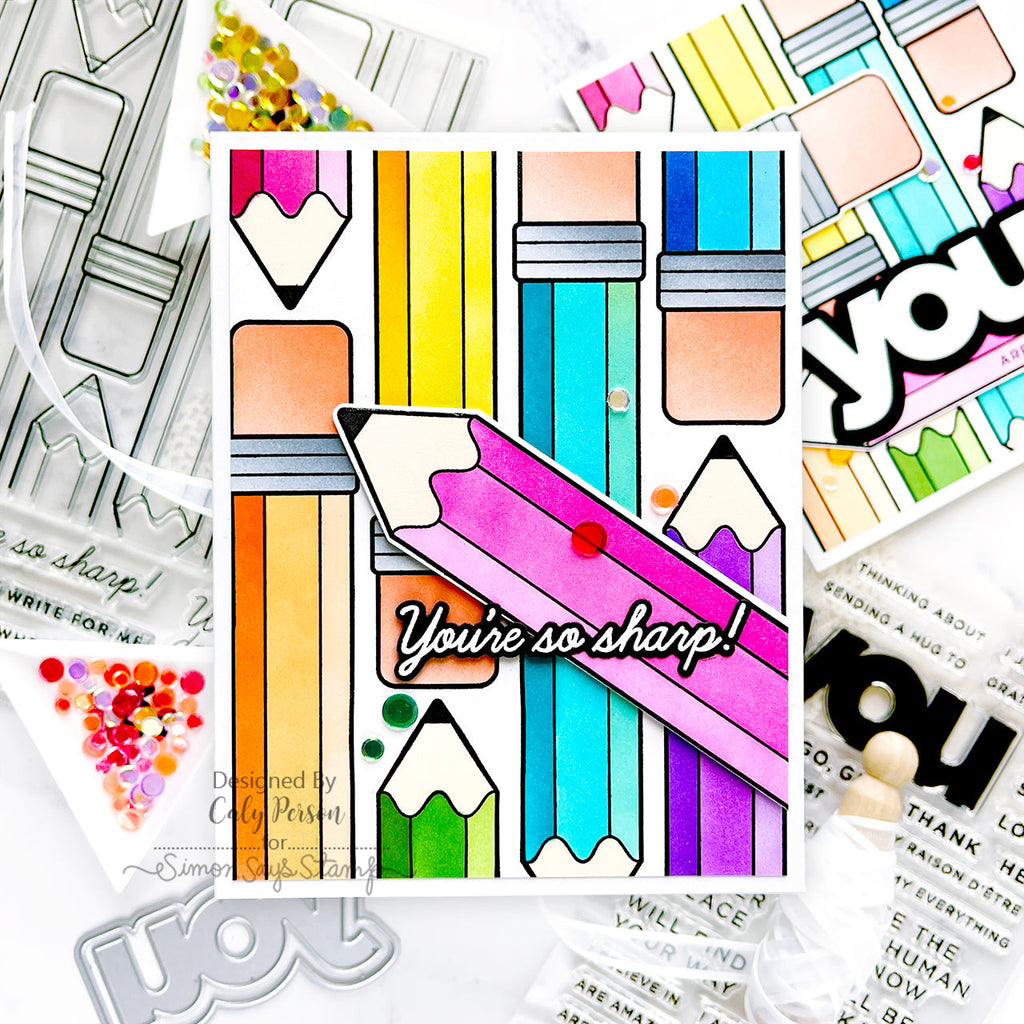 Simon Says Stamp Just Write Wafer Dies 1117sdc Cheering for You Encouragement Card | color-code:ALT03