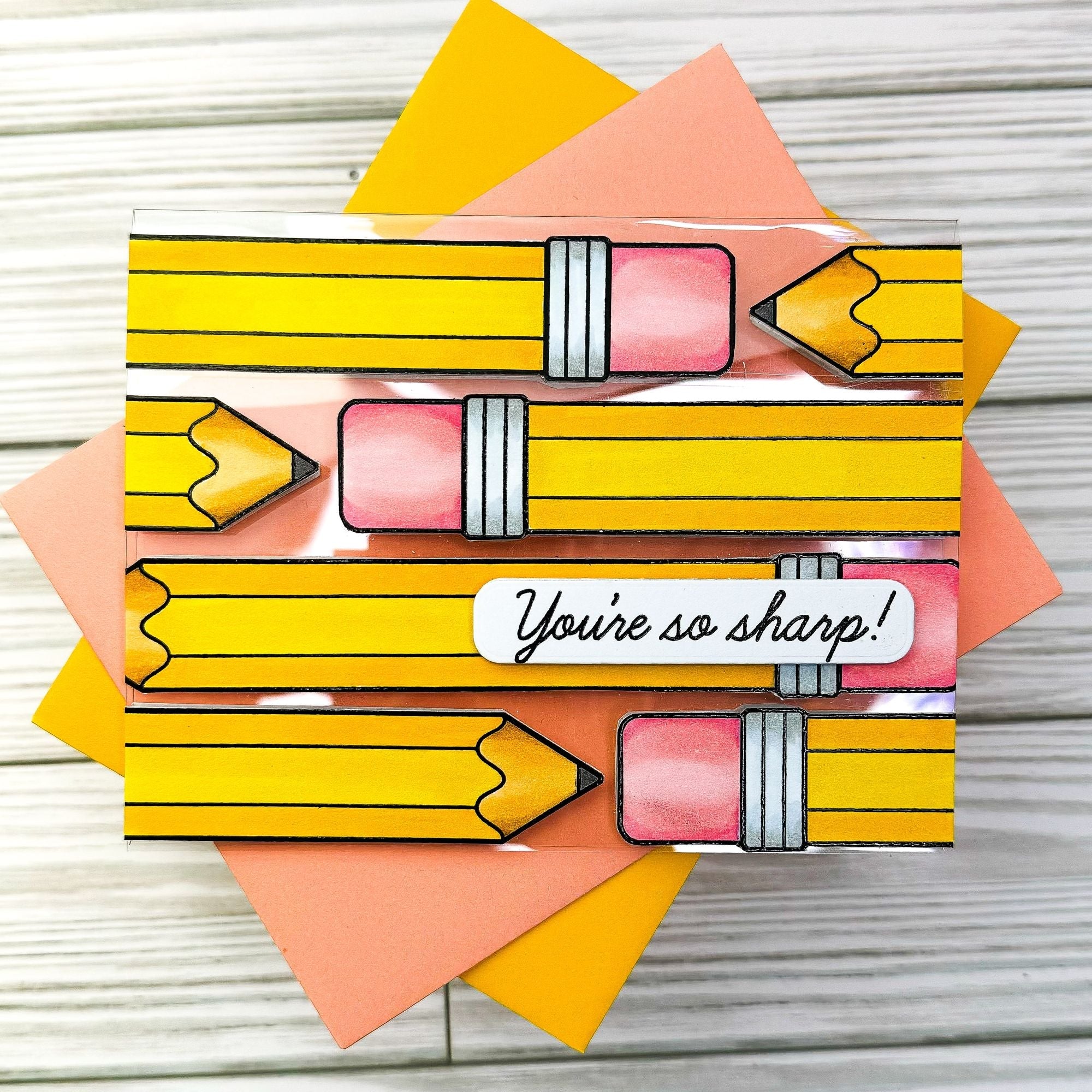 Simon Says Stamps and Dies Just Write set832jw Cheering for You Encouragement Card