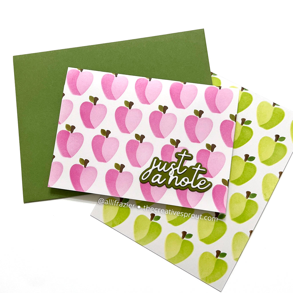 CZ Design Just A Note Wafer Dies czd202 Just A Note Apples Card  | color-code:ALT01