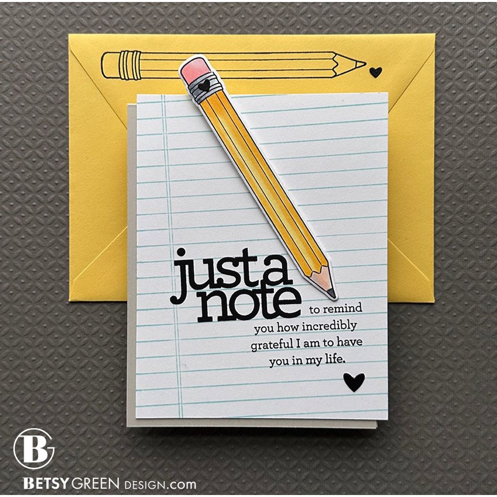 CZ Design Clear Stamps Just a Note Notes cz283c Celebrate Just a Note Card