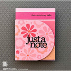 CZ Design Clear Stamps Just a Note Notes cz283c Celebrate Just a Note Card