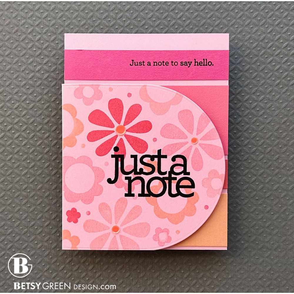 CZ Design Clear Stamps Just a Note Notes cz283c Celebrate Just a Note Card