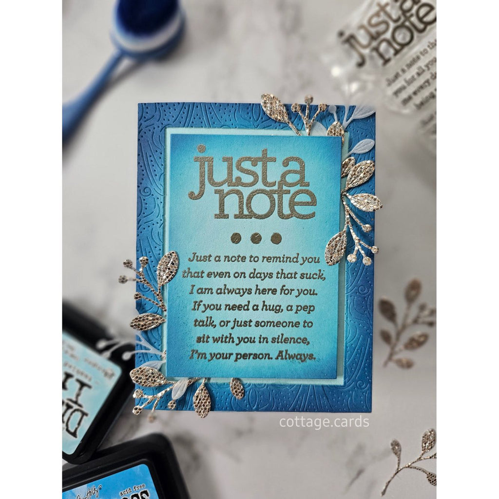 CZ Design Clear Stamps Just a Note Notes cz283c Celebrate Just a Note Card