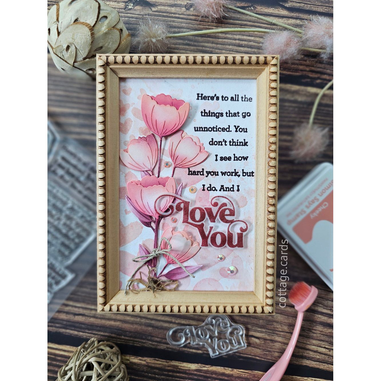 CZ Design Clear Stamps Just a Note Notes cz283c Celebrate Just a Note Frame