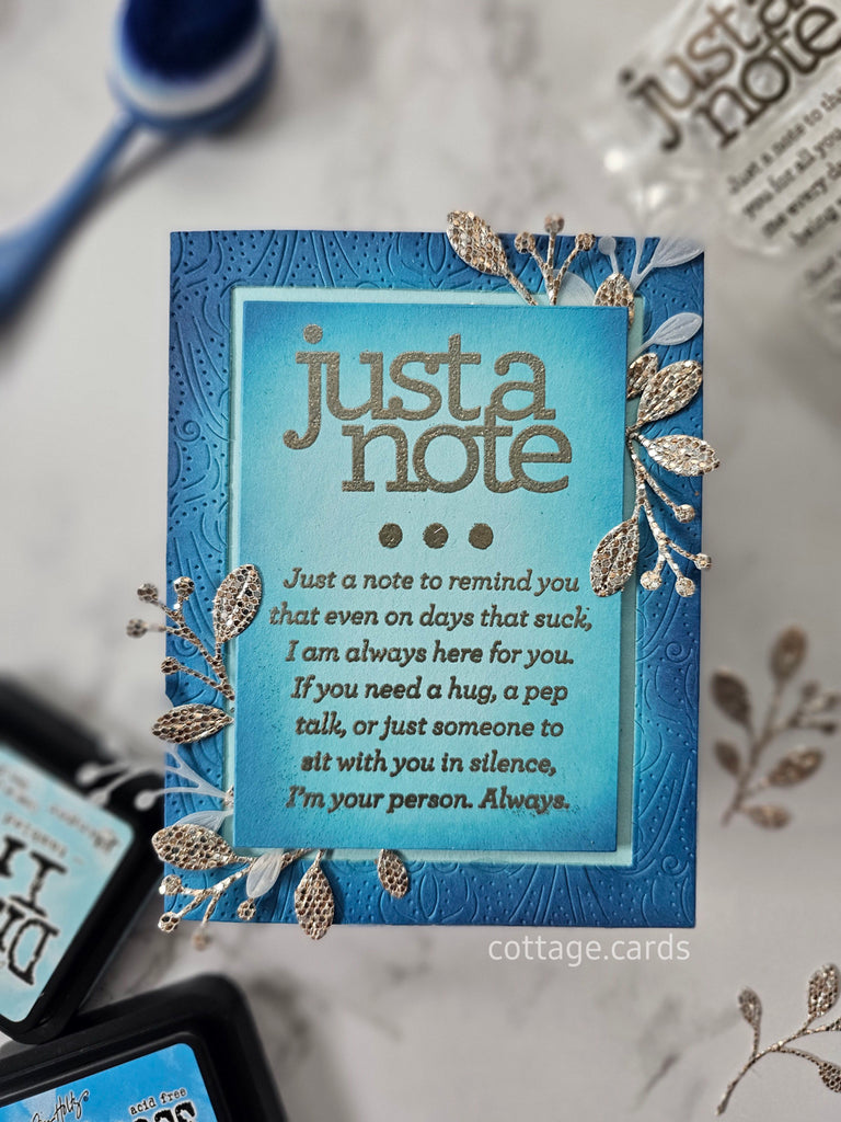 CZ Design Clear Stamps Just a Note Notes cz283c Celebrate Just a Note Card