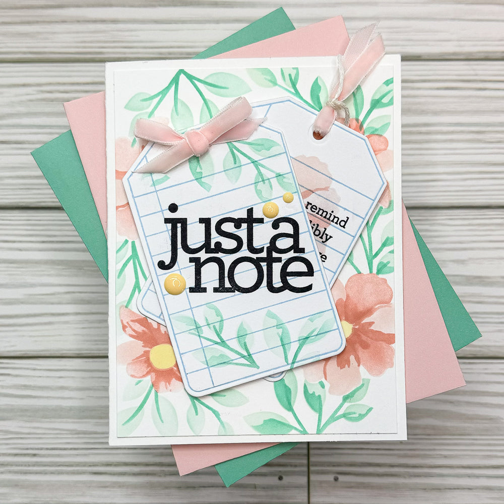 CZ Design Clear Stamps Just a Note Notes cz283c Celebrate Just a Note Card