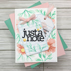 CZ Design Clear Stamps Just a Note Notes cz283c Celebrate Just a Note Card