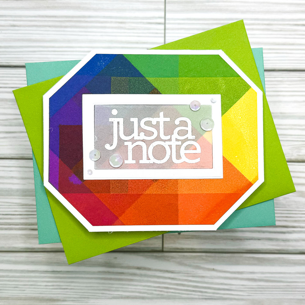 CZ Design Clear Stamps Just a Note Notes cz283c Celebrate Just a Note Card