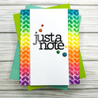 CZ Design Clear Stamps Just a Note Notes cz283c Celebrate Just a Note Card
