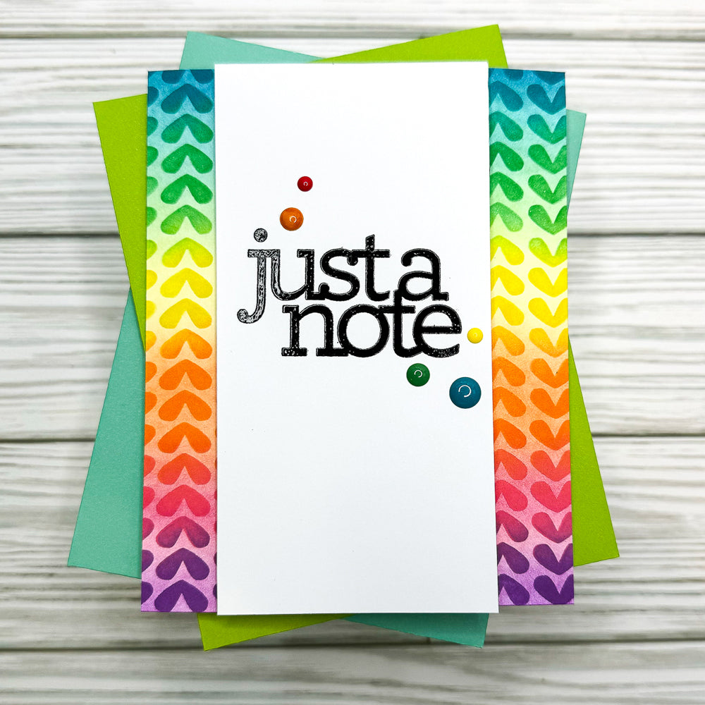 CZ Design Clear Stamps Just a Note Notes cz283c Celebrate Just a Note Card