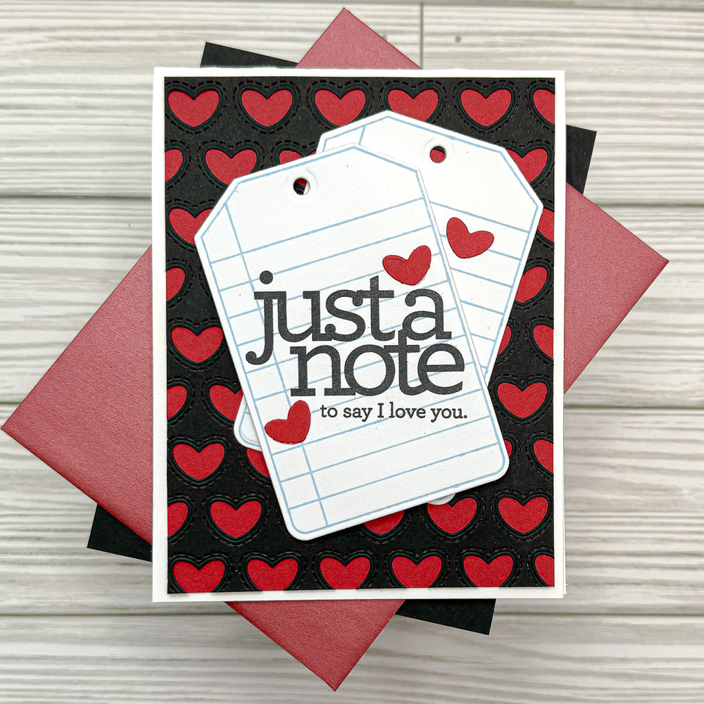CZ Design Clear Stamps Just a Note Notes cz283c Celebrate Just a Note Card