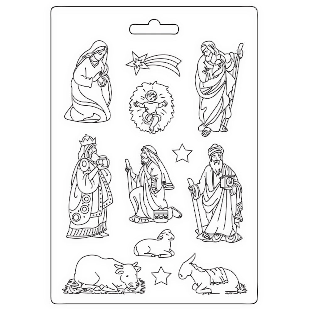 Stamperia CLASSIC CHRISTMAS BETHLEHEM A4 Soft Mold k3pta451