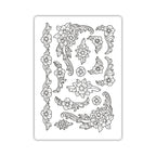 Stamperia Precious Flower Corners Silicone Mold A5 kacma506