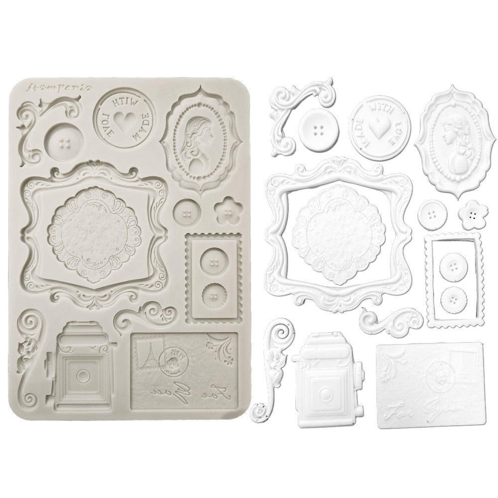 Stamperia Quiet Days Plates A5 Silicone Mold kacma595