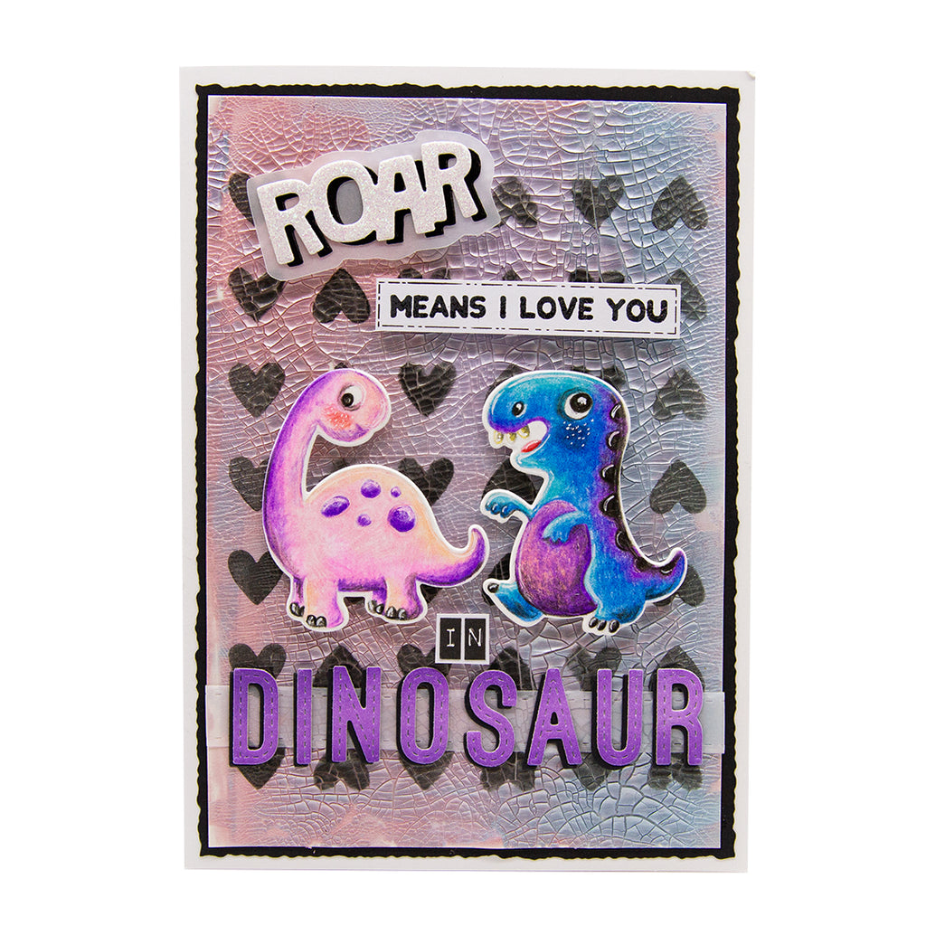 Tonic Rawr-Some Dinosaurs Stamp And Die Set sc25 roar means I love you in dinosaur