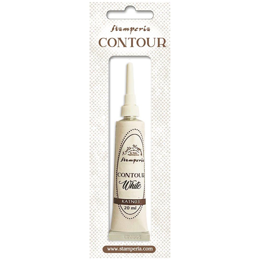 Stamperia Create Happiness Contour Liner White katn03