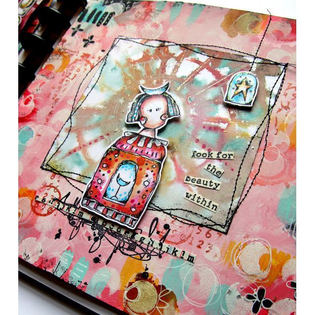 Paper Artsy Kate Crane 002 Cling Stamps kc002 girl