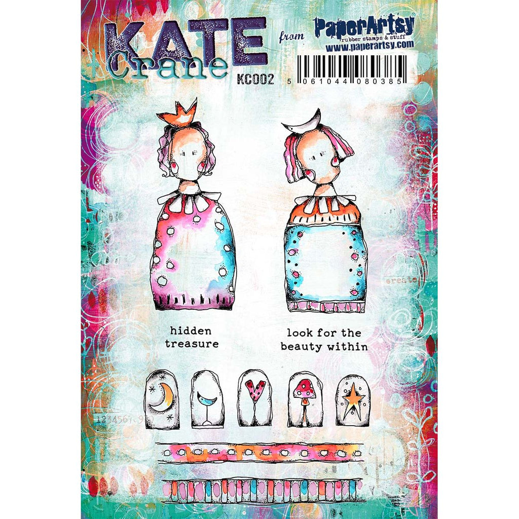 Paper Artsy Kate Crane 002 Cling Stamps kc002