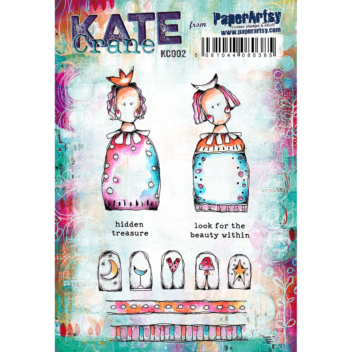 Paper Artsy Kate Crane 002 Cling Stamps kc002