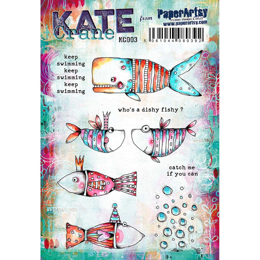 Paper Artsy Kate Crane 003 Cling Stamps kc003