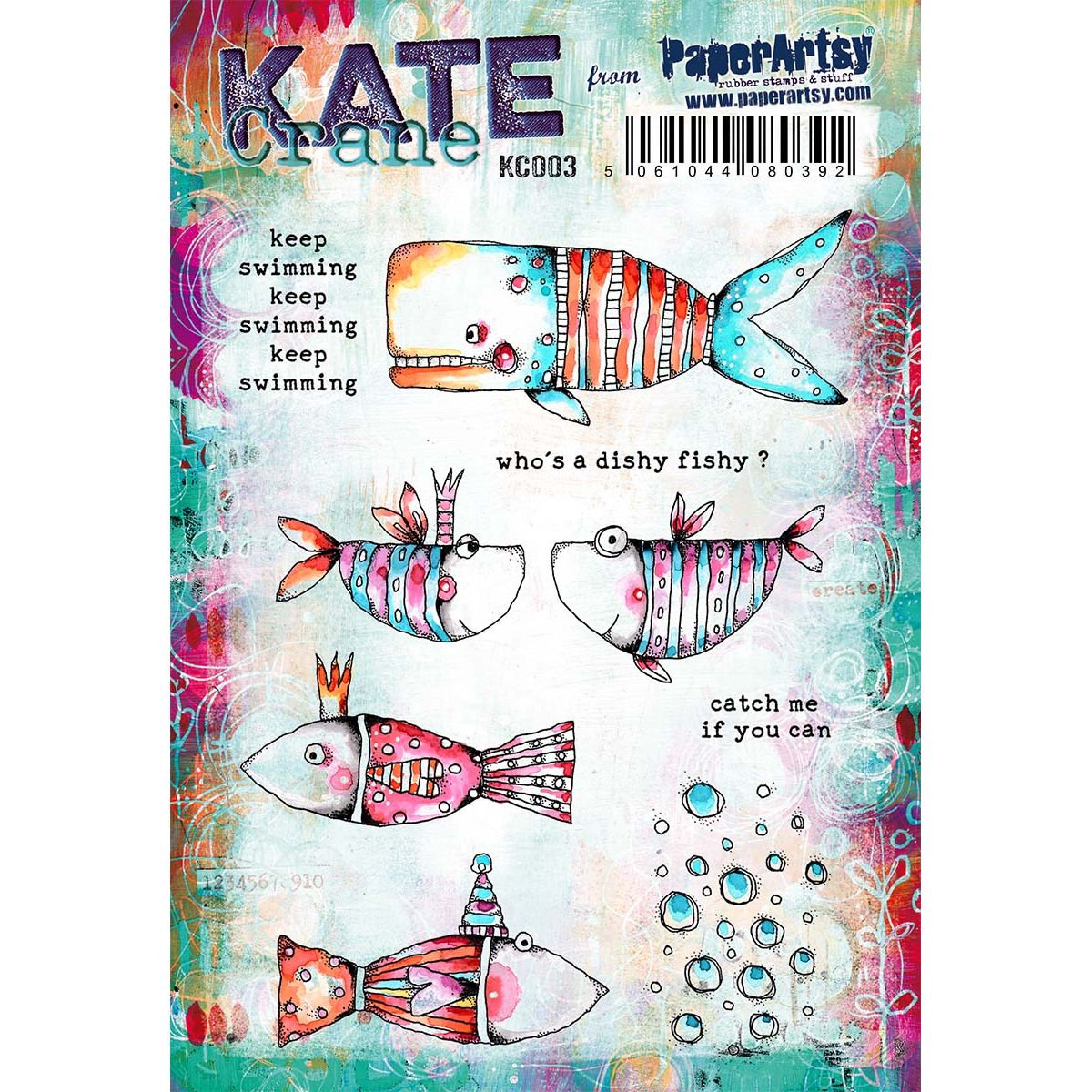 Paper Artsy Kate Crane 003 Cling Stamps kc003