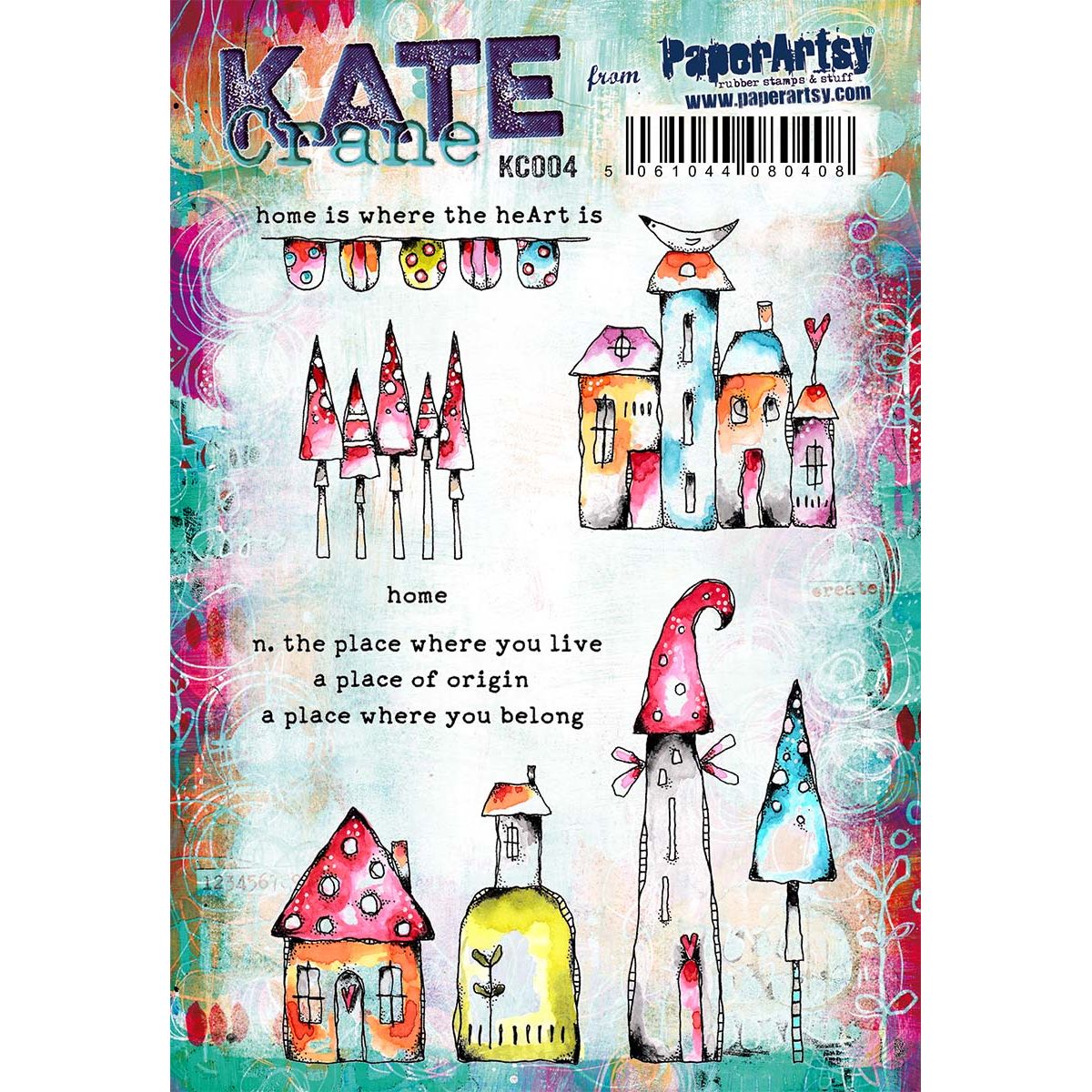 Paper Artsy Kate Crane 004 Cling Stamps kc004
