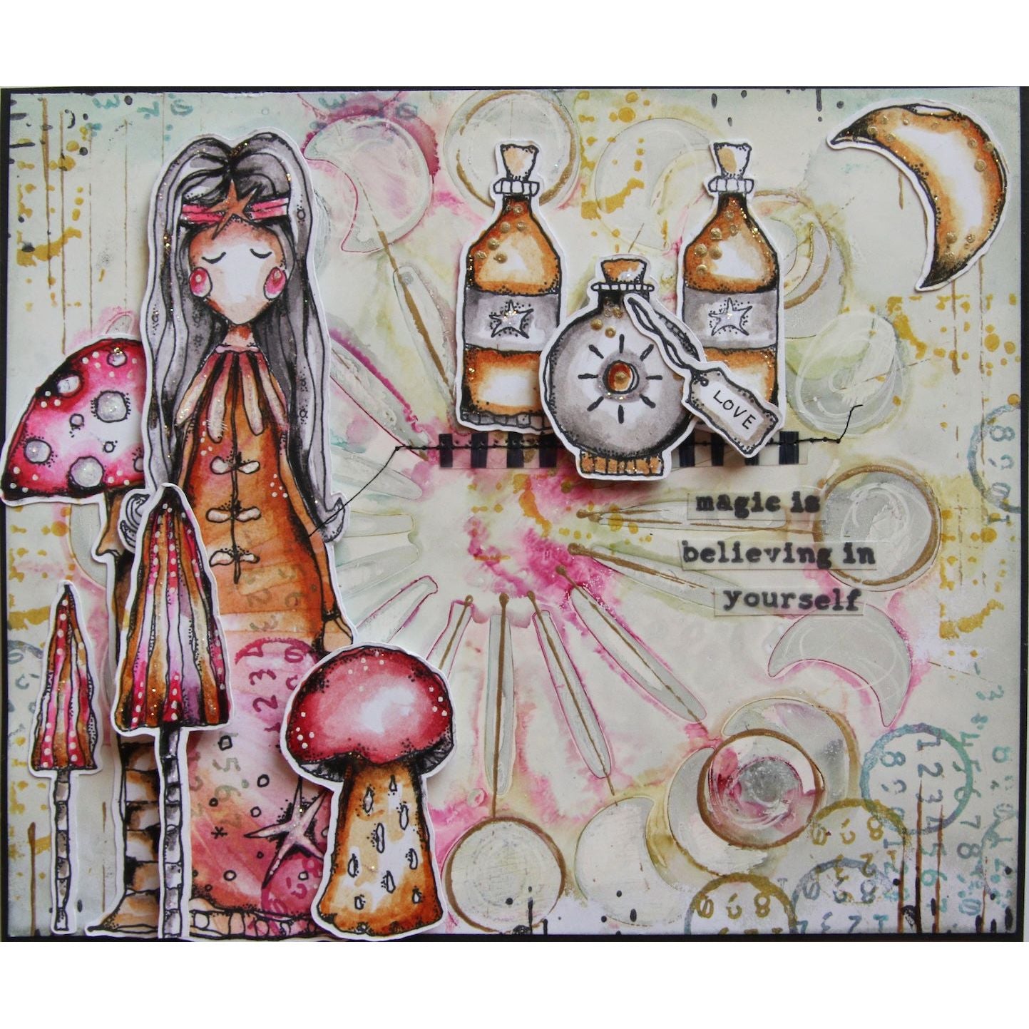 Paper Artsy Kate Crane Cling Stamps kc013