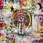 Paper Artsy Kate Crane Mini Cling Stamp kcm011 embrace your weird