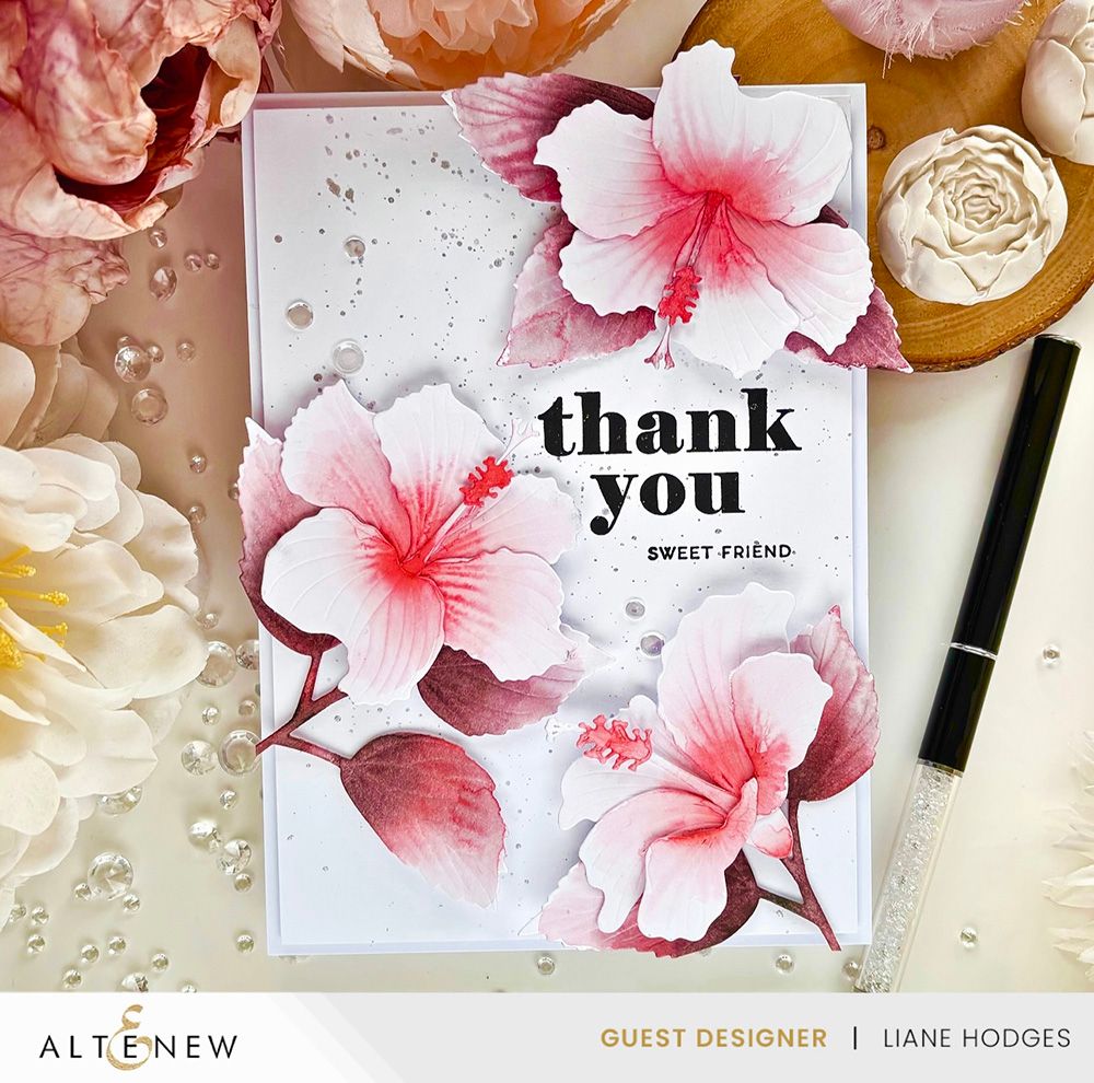 Altenew Craft-A-Flower Hibiscus Layering Dies alt8781 thank you