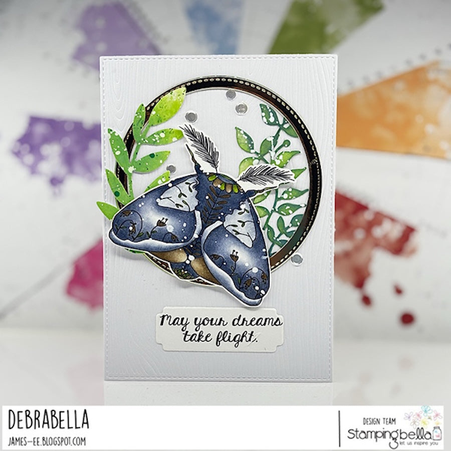 Stamping Bella Garden Mantle Moth Cling Stamps kf1408