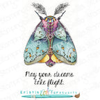 Stamping Bella Garden Mantle Moth Cling Stamps kf1408
