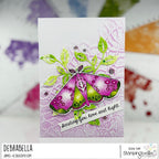Stamping Bella Leaf Song Moth Cling Stamps kf1409