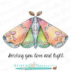 Stamping Bella Leaf Song Moth Cling Stamps kf1409