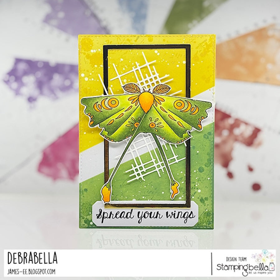 Stamping Bella Lunar Petal Moth Cling Stamps kf1410
