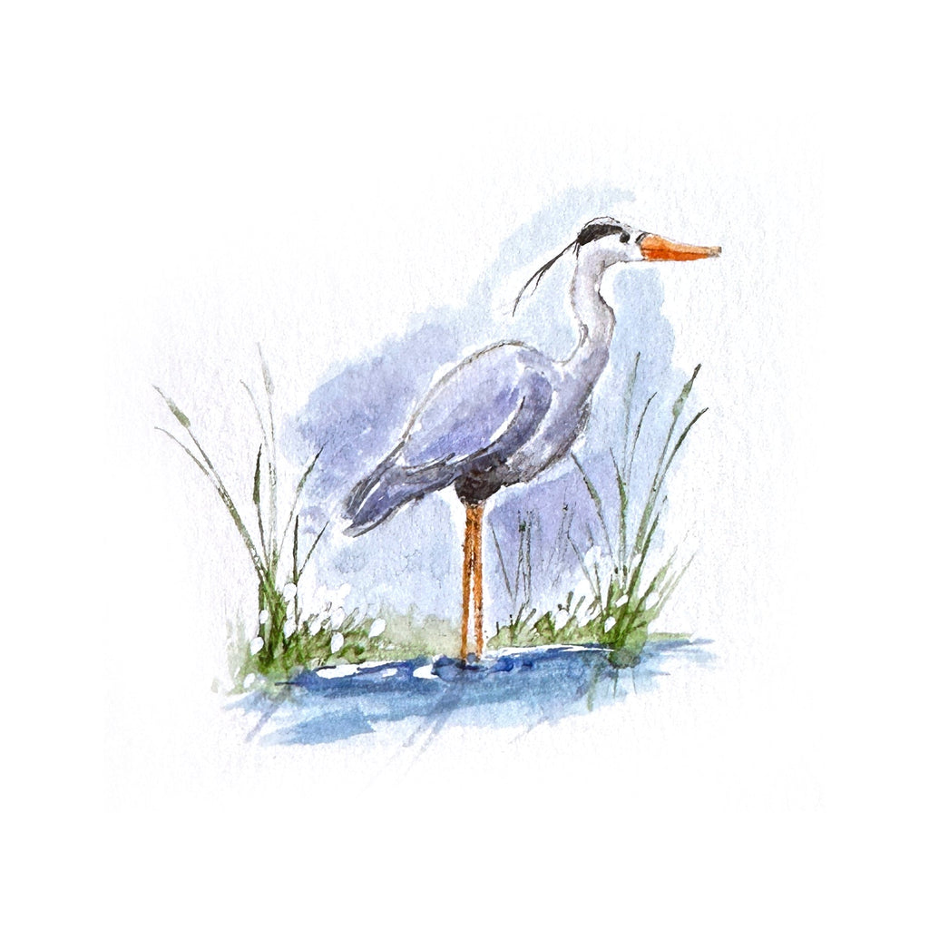 Art Impressions My Favorite Birds Clear Stamps kh5820 finished crane