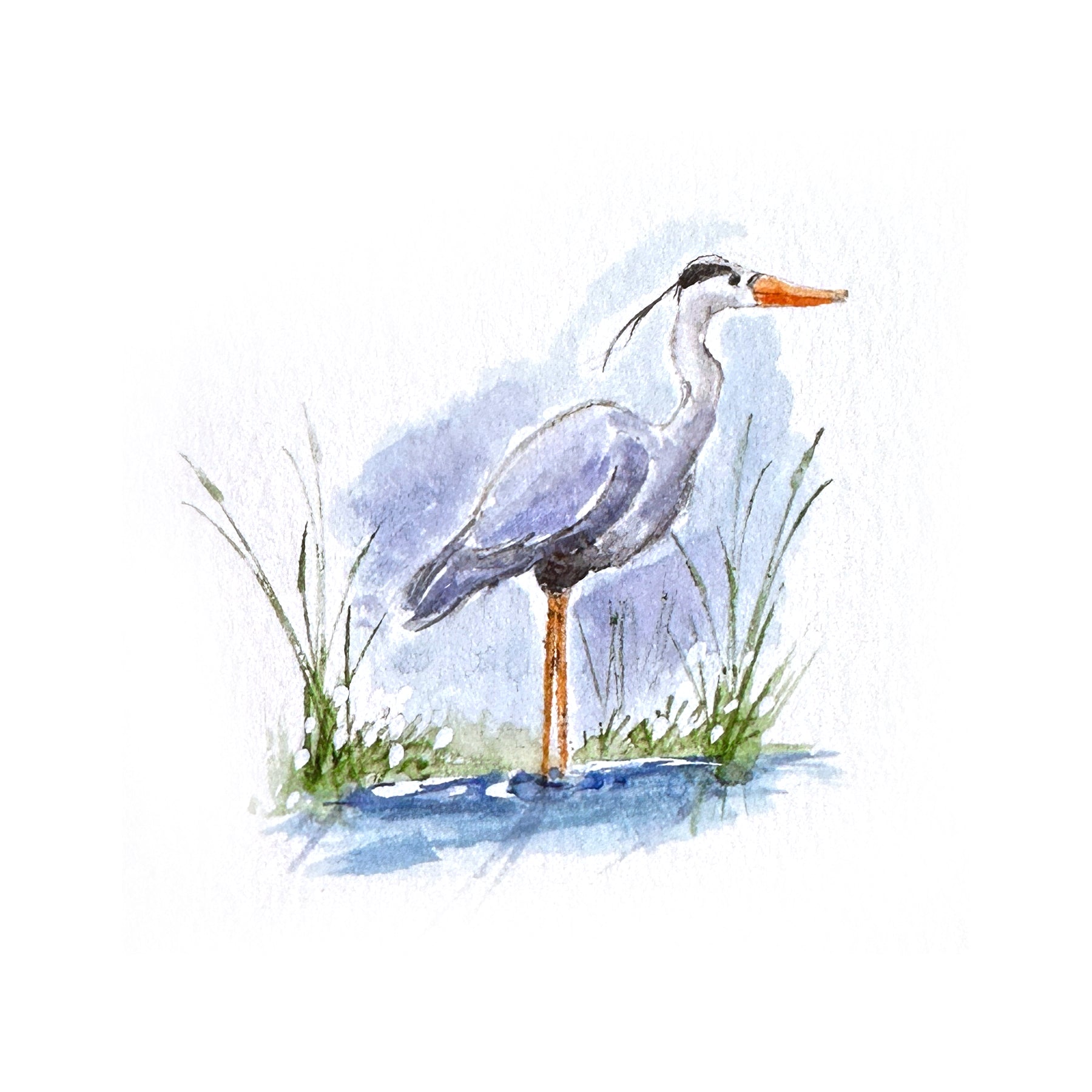 Art Impressions My Favorite Birds Clear Stamps kh5820 finished crane