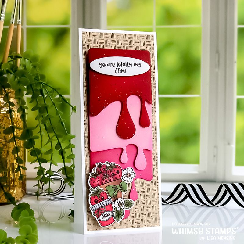 Whimsy Stamps Sweet Strawberries Clear Stamps KHB163a Jam