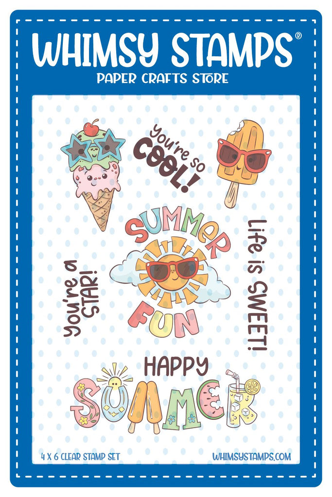 Whimsy Stamps Summer Fun Clear Stamps KHB170a