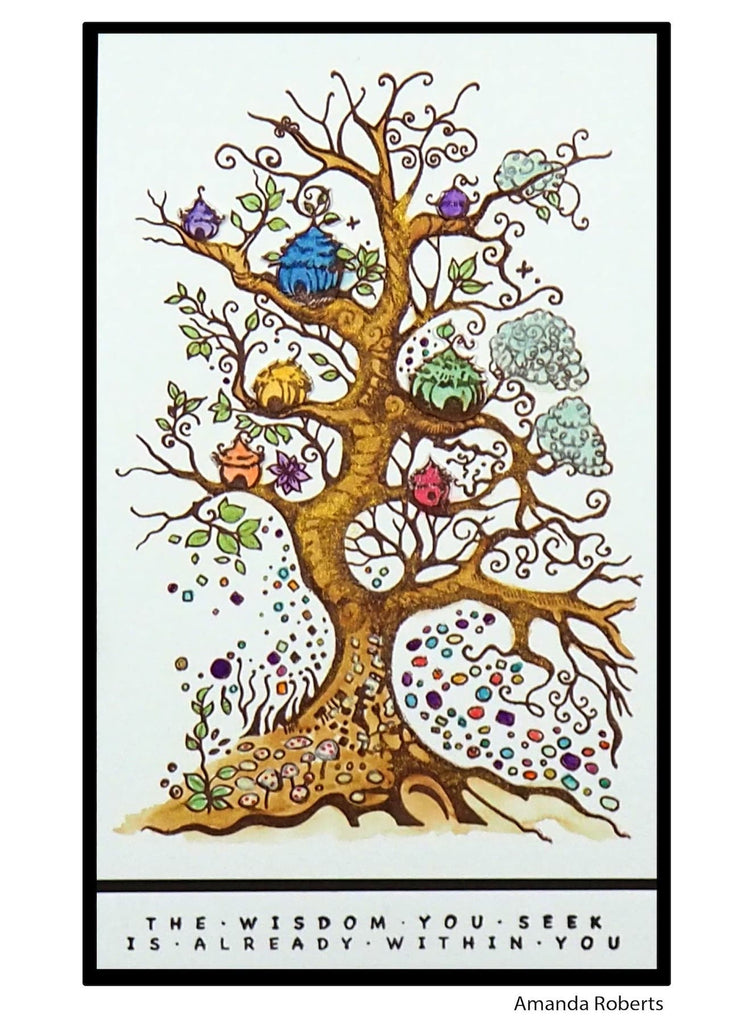 Katkin Krafts Tree Of Life Clear Stamps kk0017 wisdom tree card