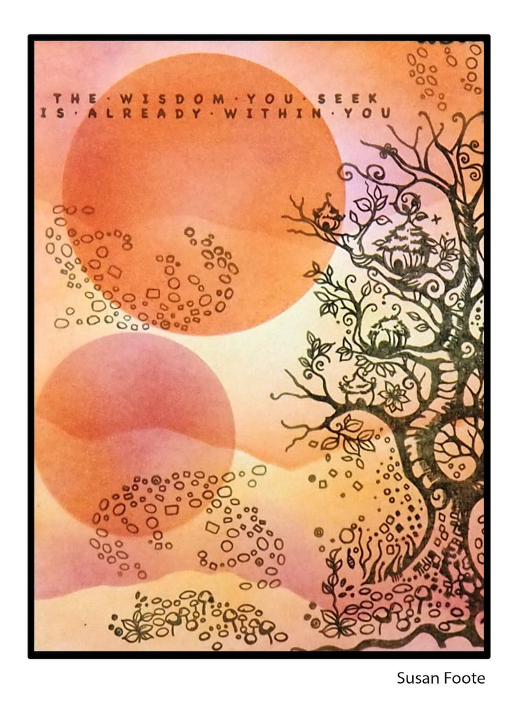 Katkin Krafts Tree Of Life Clear Stamps kk0017 Wisdom is in you card
