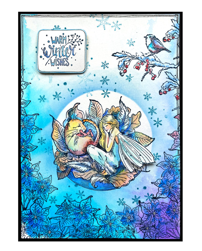 Katkin Krafts Winter Fairy Clear Stamps kk0043 warm winter wishes