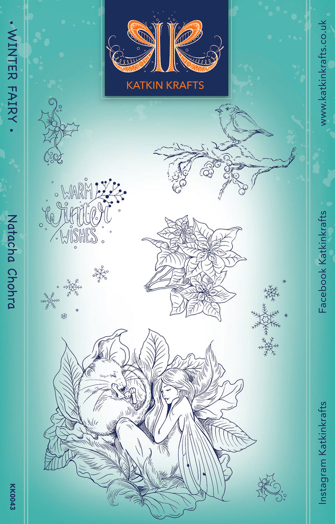 Katkin Krafts Winter Fairy Clear Stamps kk0043