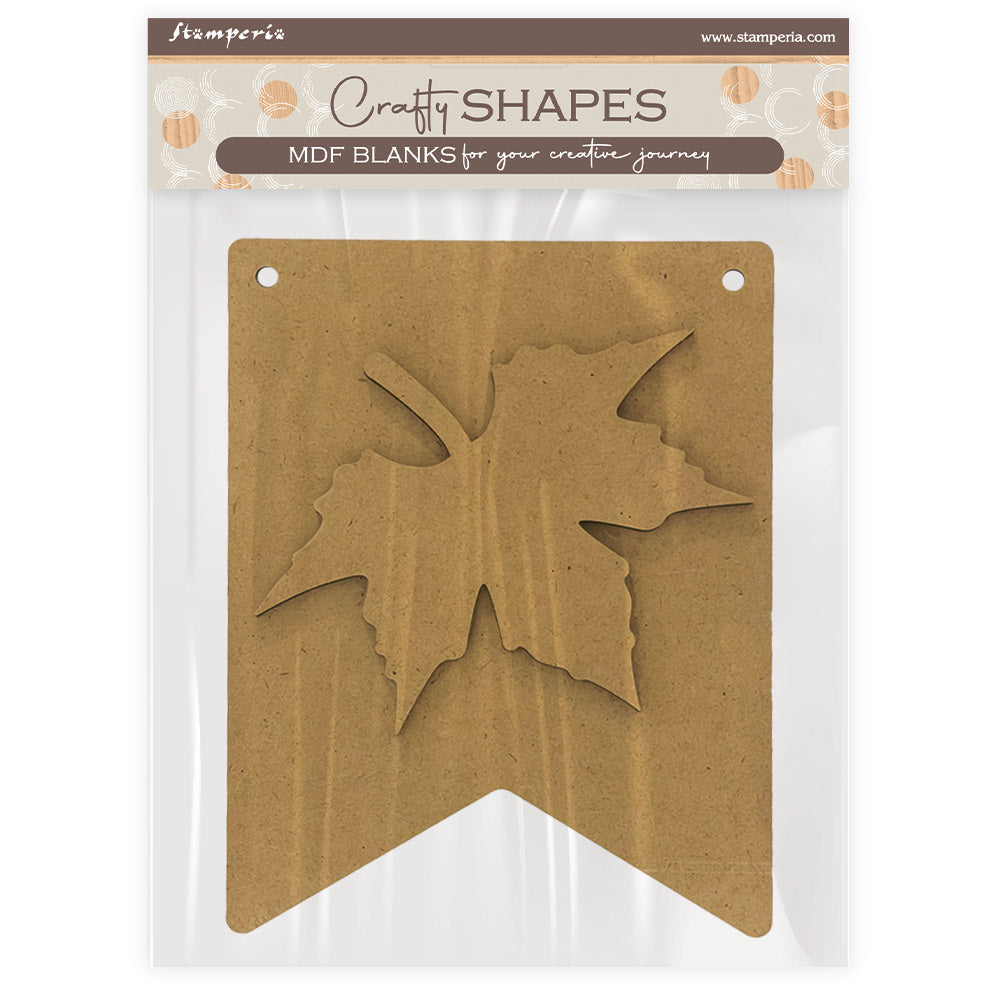 Stamperia Whispering Woods Crafty Shapes Leaf klsm65