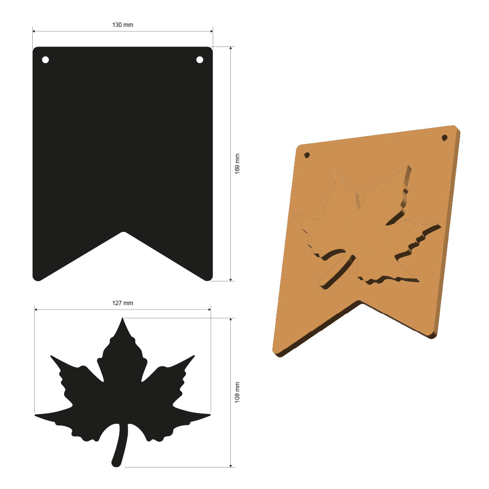 Stamperia Whispering Woods Crafty Shapes Leaf klsm65